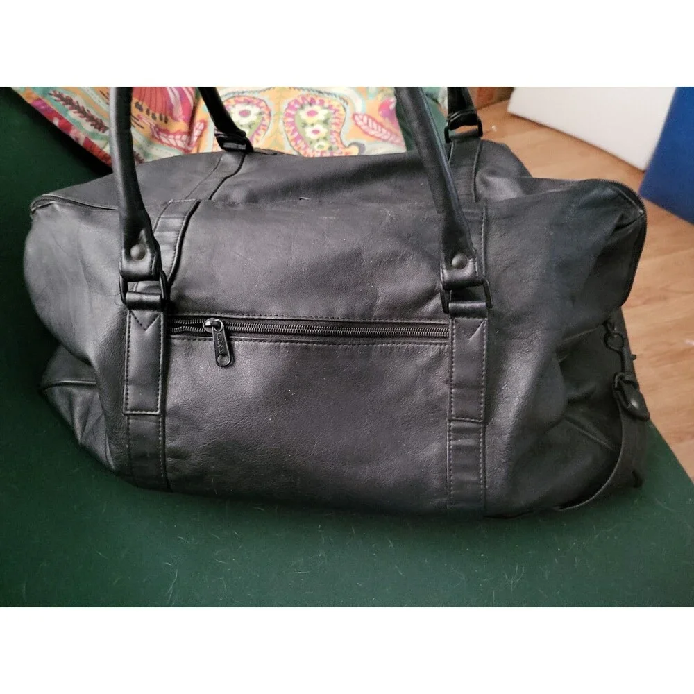 Gevenchy Leather Duffle Bag Vintage 80's 90's licenced Kingport Korea - Picture 3 of 11